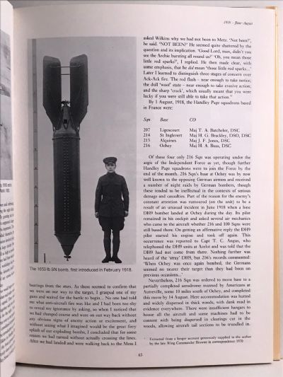 HANDLEY PAGE BOMBERS: of the First World War