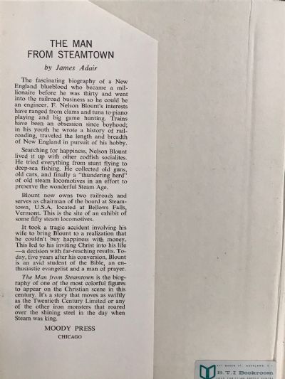 THE MAN FROM STEAMTOWN: The Story of F. Nelson Blount