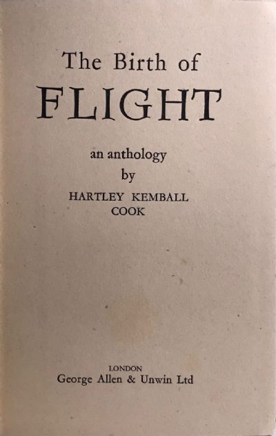 THE BIRTH OF FLIGHT: An Anthology 