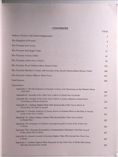 AVIATION AWARDS OF IMPERIAL GERMANY IN WORLD WAR I: Volume 1+2