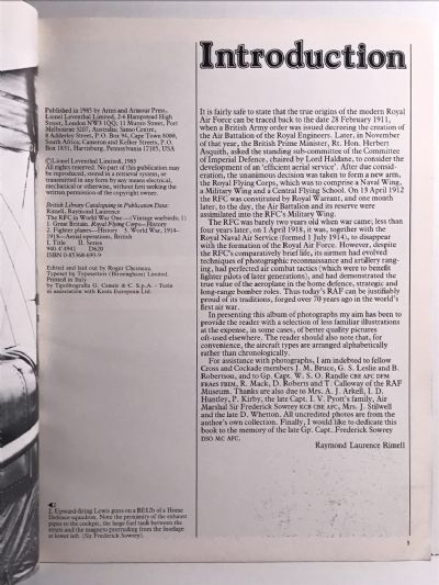 THE ROYAL FLYING CORPS in World War One