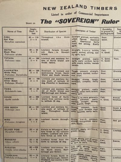NEW ZEALAND TIMBERS: The Sovereign Ruler