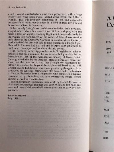 AN ANCIENT AIR: A Biography of John Stringfellow of Chard, The Victorian Pioneer