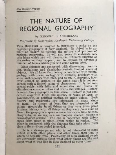 GEOGRAPHIC REGIONS OF NEW ZEALAND: The Nature of Regional Geography