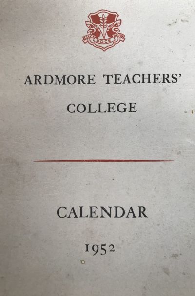 ARDMORE TEACHERS COLLEGE: Calendar 1952 
