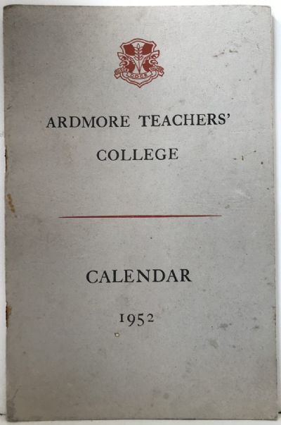 ARDMORE TEACHERS COLLEGE: Calendar 1952