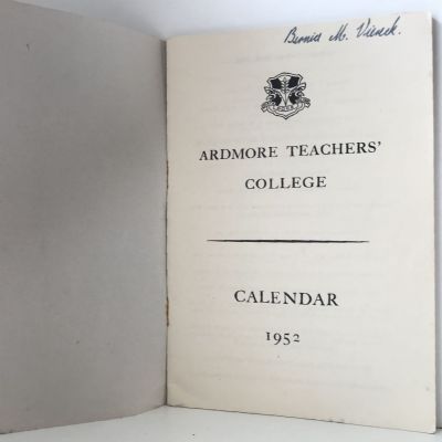 ARDMORE TEACHERS COLLEGE: Calendar 1952