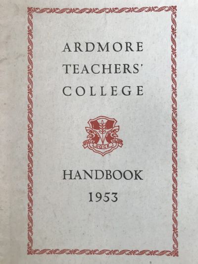 ARDMORE TEACHERS COLLEGE: Handbook 1953 