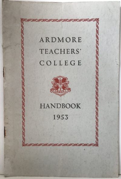 ARDMORE TEACHERS COLLEGE: Handbook 1953