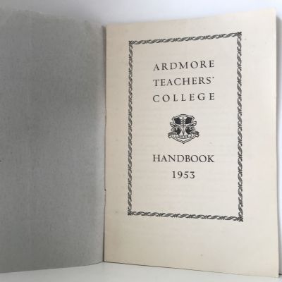 ARDMORE TEACHERS COLLEGE: Handbook 1953
