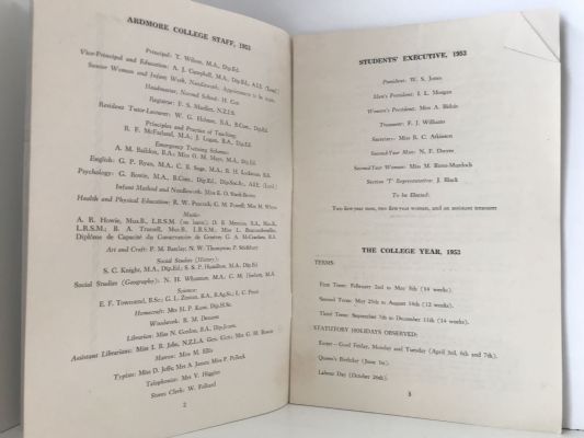 ARDMORE TEACHERS COLLEGE: Handbook 1953