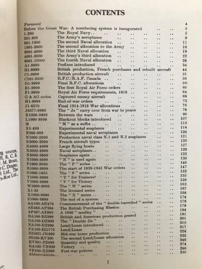 BRITISH MILITARY AIRCRAFT SERIALS 1912-1969