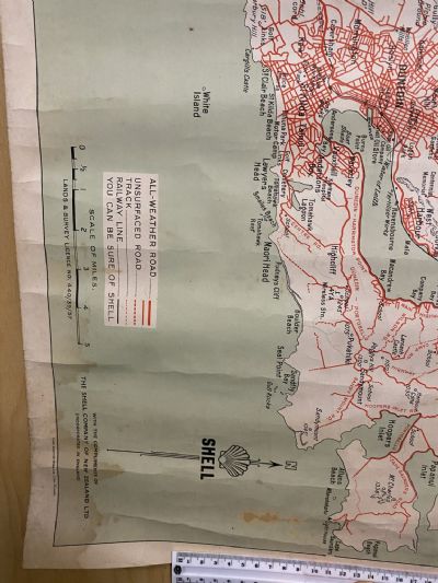 VINTAGE ROAD MAP: Dunedin and surrounds 1960s