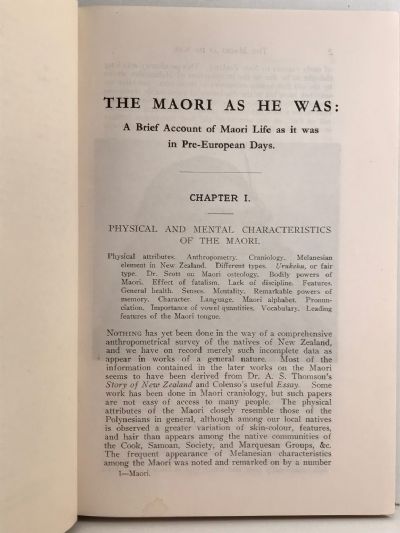 THE MAORI AS HE WAS: A Brief Account of Maori Life as it was in Pre-European Days