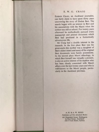 MAN OF THE MIST: A Biography of Elsdon Best
