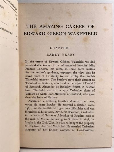 EDWARD GIBBON WAKEFIELD: The Amazing Career of