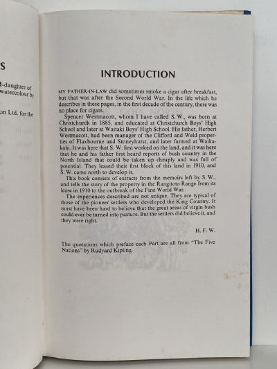 THE AFTER-BREAKFAST CIGAR: Selected Memoirs of a King Country Settler