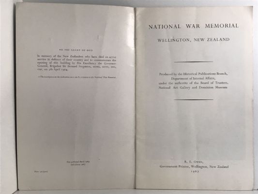 VINTAGE GUIDE: National War Memorial, Wellington