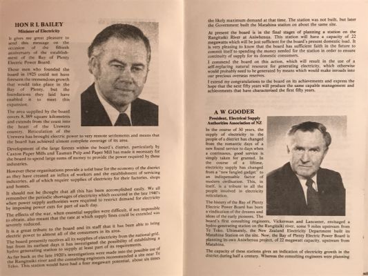ELECTRICITY IN THE BAY OF PLENTY: History of the first 50 Years of the BOP Power Board