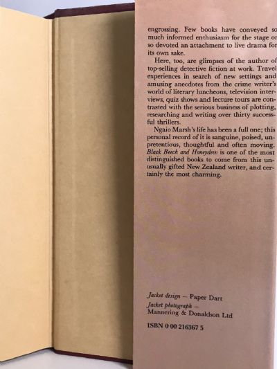 BLACK BEECH AND HONEYDEW: An Autobiography Ngaio Marsh