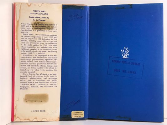 WHO'S WHO IN NEW ZEALAND: 10th edition 1971