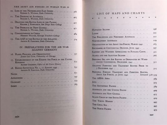 THE ARMY AIR FORCES IN WORLD WAR II: Volume One - Plans & Early Operations