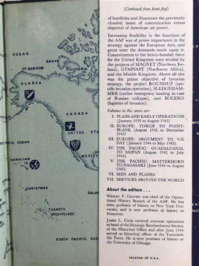 THE ARMY AIR FORCES IN WORLD WAR II: Volume One - Plans & Early Operations