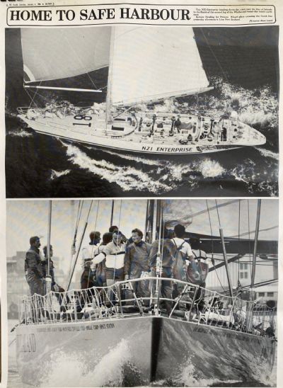 VINTAGE POSTER: Whitbread yacht race, Auckland arrival 1986 
