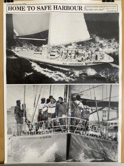 VINTAGE POSTER: Whitbread yacht race, Auckland arrival 1986