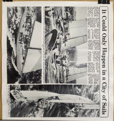 VINTAGE POSTER: Whitbread yacht race, Auckland 1986