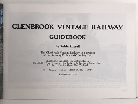 GLENBROOK VINTAGE RAILWAY: Guidebook