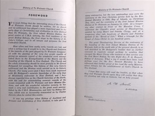 ST JOHN BAPTIST CHURCH: Te Waimate 1831-1973 - A brief history