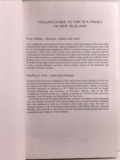 COLLINS GUIDE TO THE SEA FISHES of New Zealand
