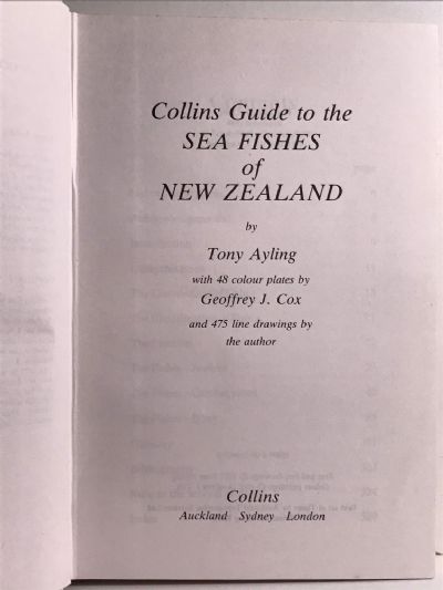COLLINS GUIDE TO THE SEA FISHES of New Zealand
