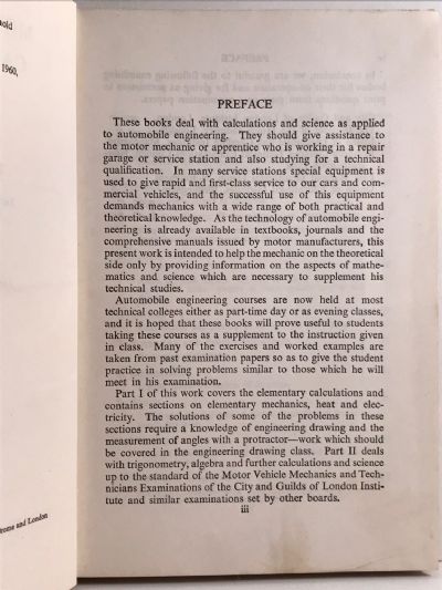MOTOR VEHICLE CALCULATIONS AND SCIENCE