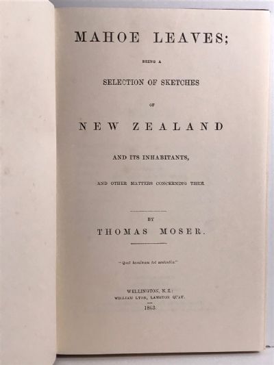 MAHOE LEAVES: A Selection of Sketches of New Zealand