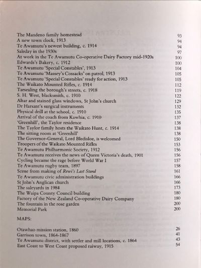 FRONTIER TOWN: A History of Te Awamutu 1884 - 1984