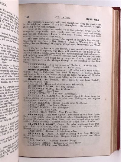  THE NEW ZEALAND INDEX 1912  - Everyplace in New Zealand