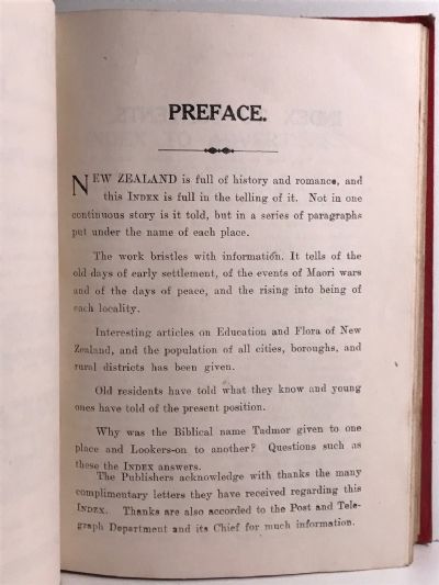 THE NEW ZEALAND INDEX 1925  - Everyplace in New Zealand