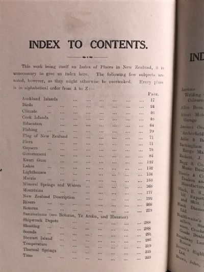THE NEW ZEALAND INDEX 1925  - Everyplace in New Zealand