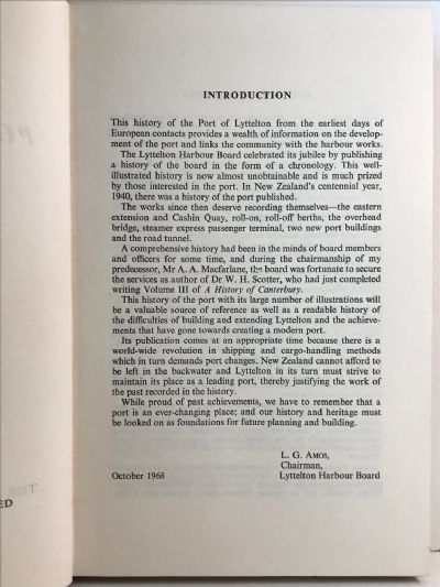 A HISTORY OF PORT LYTTELTON