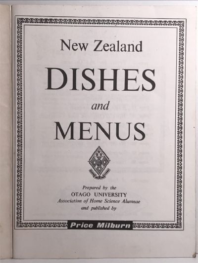 NEW ZEALAND DISHES AND MENUS