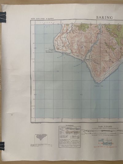 VINTAGE TOPOGRAPHICAL MAP: Baring / Sheet N164/9, 1946