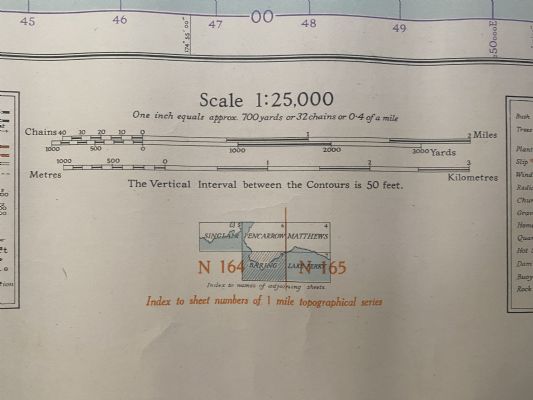 VINTAGE TOPOGRAPHICAL MAP: Baring / Sheet N164/9, 1946