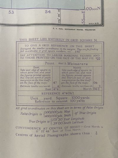 VINTAGE TOPOGRAPHICAL MAP: Baring / Sheet N164/9, 1946