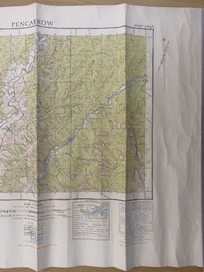 VINTAGE TOPOGRAPHICAL MAP: Pencarrow / Sheet N164/6, 1945