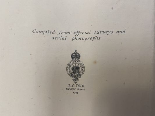 VINTAGE TOPOGRAPHICAL MAP: Pencarrow / Sheet N164/6, 1945