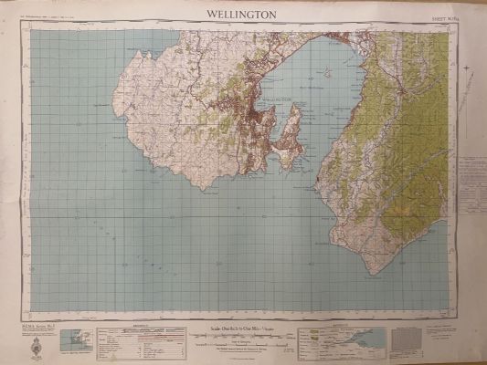 VINTAGE TOPOGRAPHICAL MAP: Wellington / Sheet N164, 1950