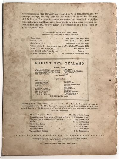 MAKING NEW ZEALAND: Pictorial Surveys of a Century, No.9 - THE FOREST