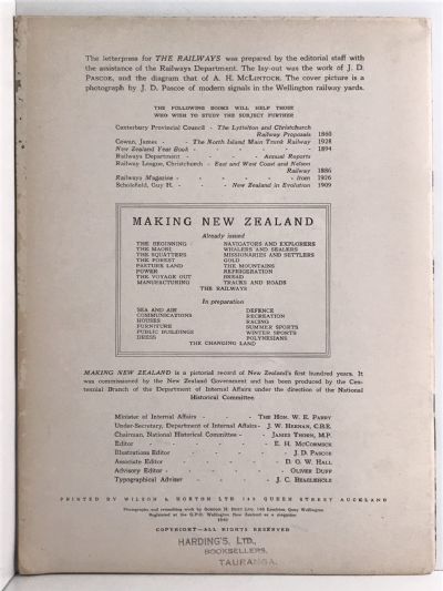 MAKING NEW ZEALAND: Pictorial Surveys of a Century - Vol 2, No 17 - The Railways